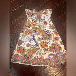 Small Joyous & Free (boutique) floral strapless dress